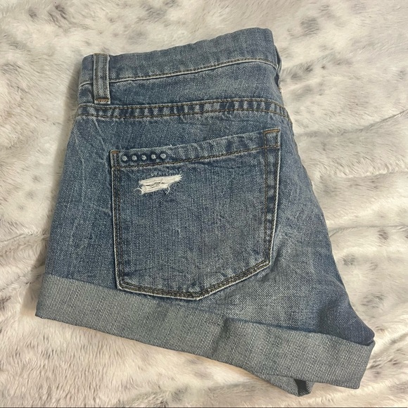 BLANK NYC SIZE 25 ROLL OVER BLUE DENIM SHORTS - Picture 3 of 3